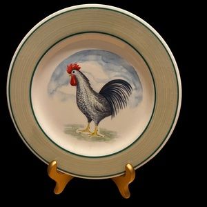 French Rooster Made in Italy Small Plate - Set of 2